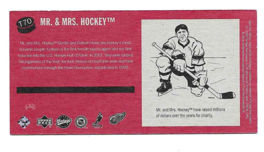 Gordie Howe® Autographed 2002-03 Upper Deck #T70 Vintage Card
