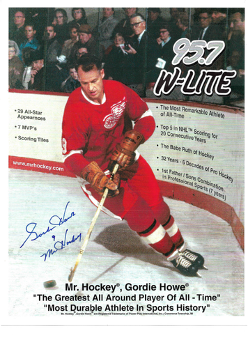 Gordie Howe® Autographed 8.5X11 Photo
