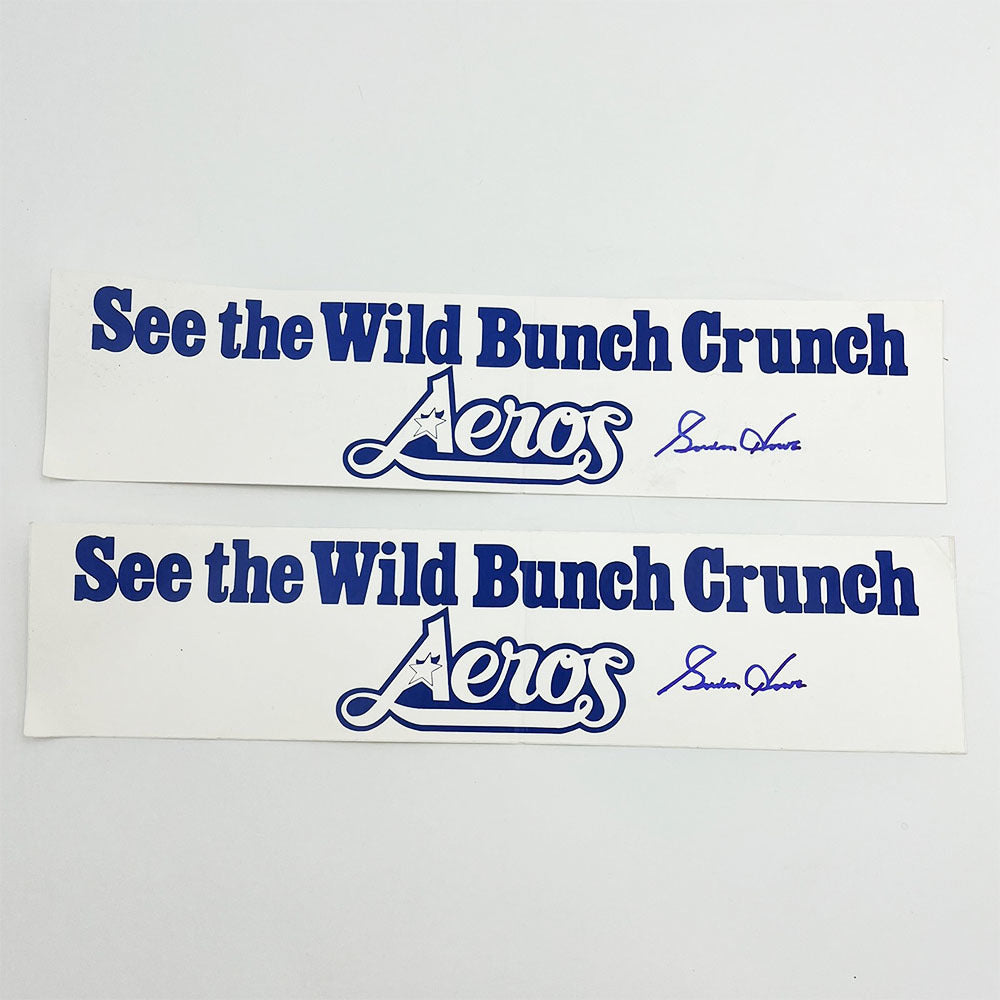 Gordie Howe® Autographed Houston Aeros Bumper Stickers