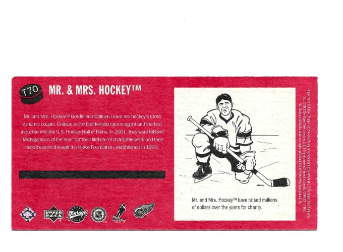Gordie Howe® Autographed 2002-03 Upper Deck #T70 Vintage Card