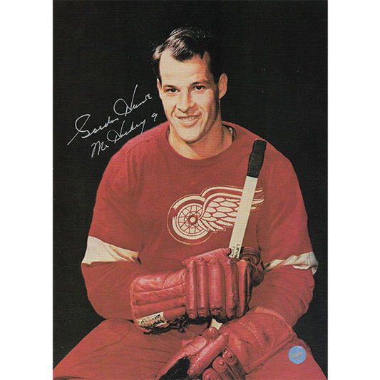 Gordie Howe® Autographed 8X10 Photo (Red Wings Posed)