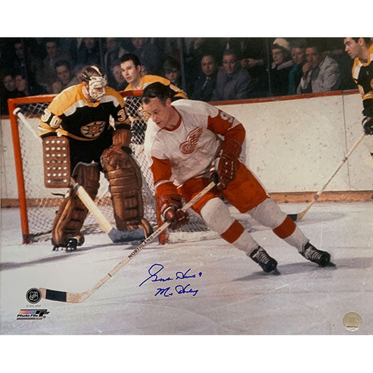 Gordie Howe® Autographed 16X20 Photo (vs. Boston)