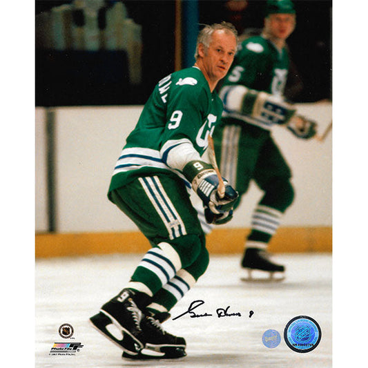 Gordie Howe® Autographed 8X10 Photo (Mark Howe in Background)