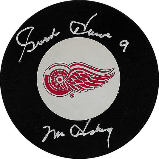 Gordie Howe® Autographed Detroit Red Wings Puck (w/Mr. Hockey®)