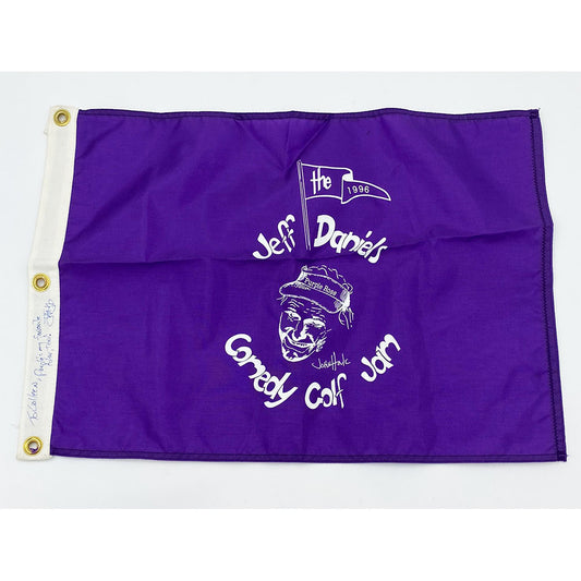Jeff Daniels Autographed Comedy Golf Jam Pin Flag - Personalized to Colleen Howe