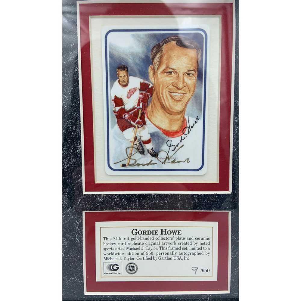 Gordie Howe® Autographed Limited-Edition Gartlan Framed Display - #9/950