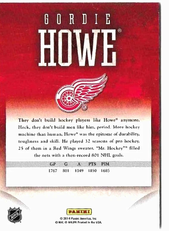 Gordie Howe® Autographed 2014-15 Panini Hockey Card