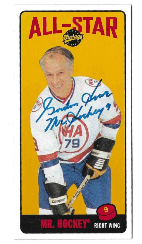 Gordie Howe® Autographed 2002-03 Upper Deck # T68 Vintage Card