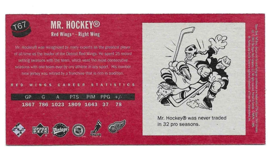 Gordie Howe® Autographed 2002-03 Upper Deck #T67 Vintage Card