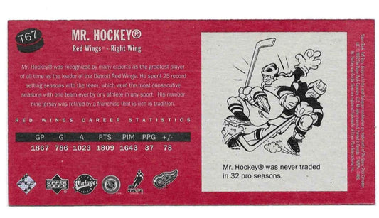 Gordie Howe® Autographed 2002-03 Upper Deck #T67 Vintage Card