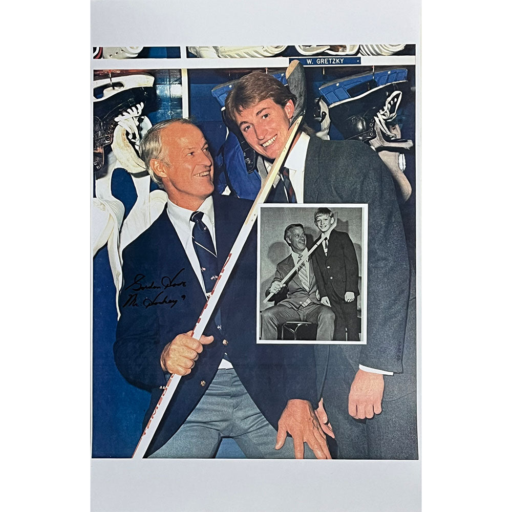 Gordie Howe® Autographed 11X14 Print (w/Wayne Gretzky)