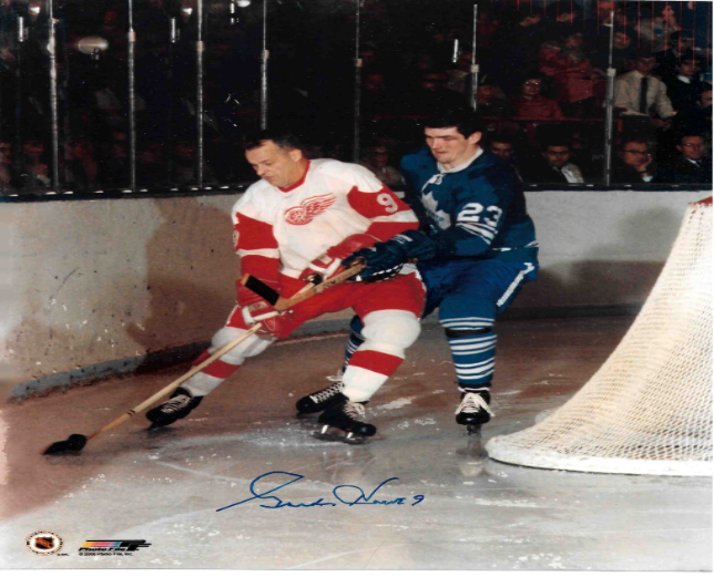 Gordie Howe® Autographed Red Wings 8X10 Photo (vs Leafs)