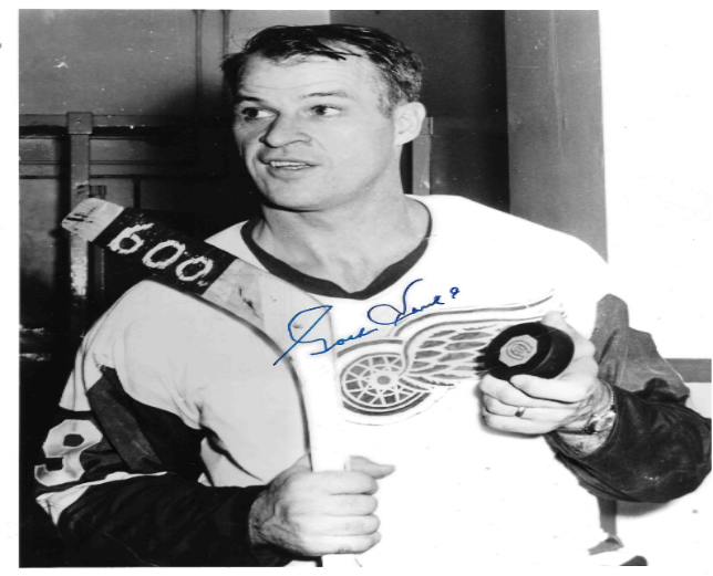 Gordie Howe® Autographed Red Wings 8X10 Photo (600th career goal)