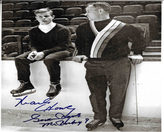 Mark Howe & Gordie Howe® Autographed 8X10 Photo