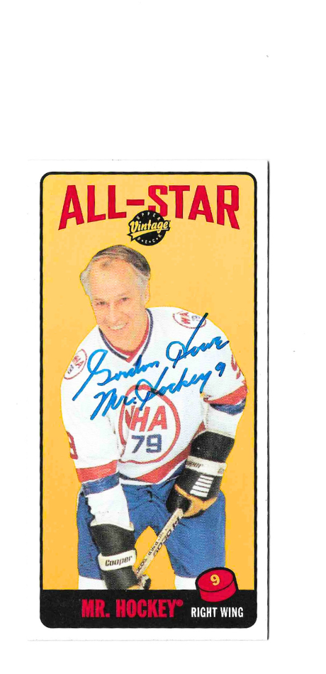 Gordie Howe® Autographed 2002-03 Upper Deck # T68 Vintage Card