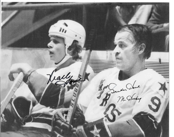 Mark Howe & Gordie Howe® Autographed 8X10 Photo