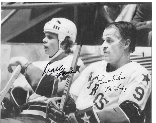 Mark Howe & Gordie Howe® Autographed 8X10 Photo