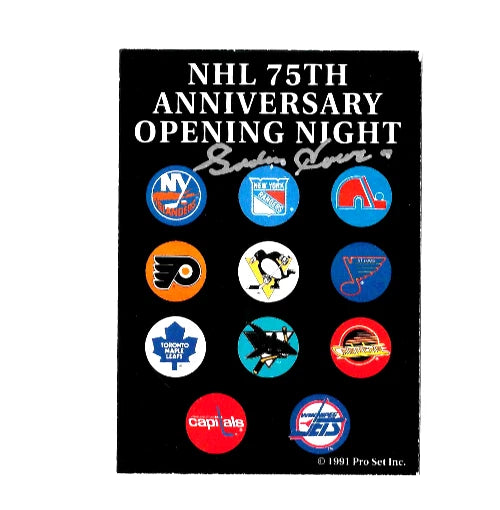 Gordie Howe® Autographed 1991-92 Pro Set NHL 75th Anniversary Opening Night Card