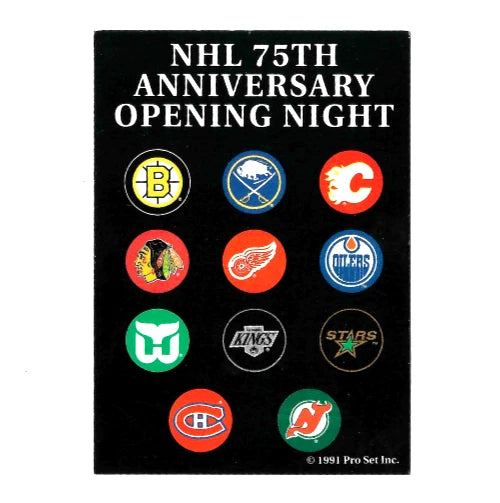Gordie Howe® Autographed 1991-92 Pro Set NHL 75th Anniversary Opening Night Card