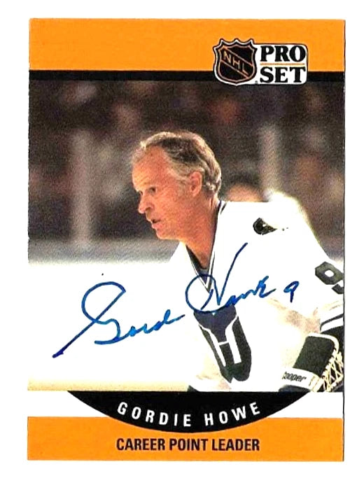 Gordie Howe®  Autographed 1990-91 Pro Set #654 Hockey Card