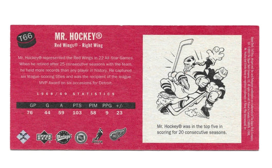 Gordie Howe® Autographed 2002-03 Upper Deck Vintage #T66 Hockey Card