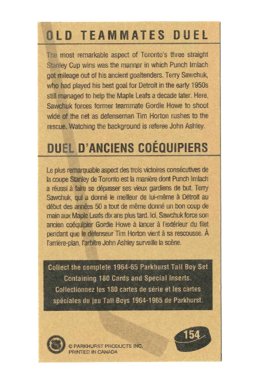 Gordie Howe® Autographed 1994-95 Parkhurst Tall Boy Set #154 Hockey Card