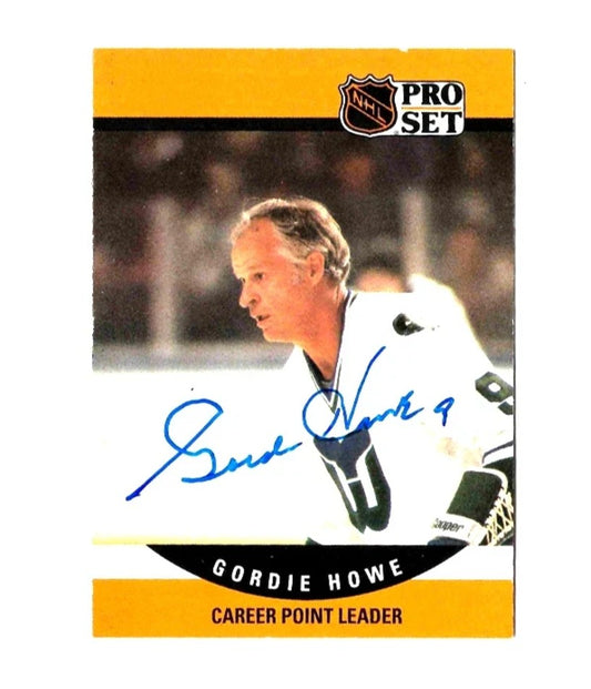 Gordie Howe® Autographed 1990-91 Pro Set #654 Hockey Card