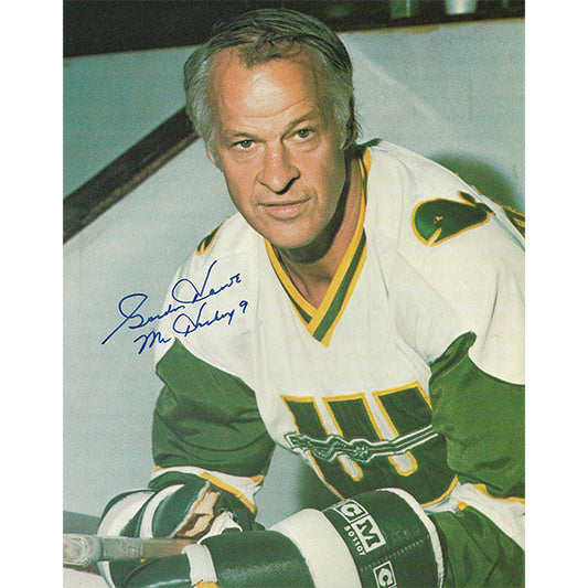 Gordie Howe® Autographed 8X10.5 Photo (New England Whalers)