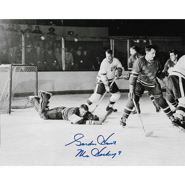 Gordie Howe® Autographed 8X10 Photo (vs. NY Rangers)