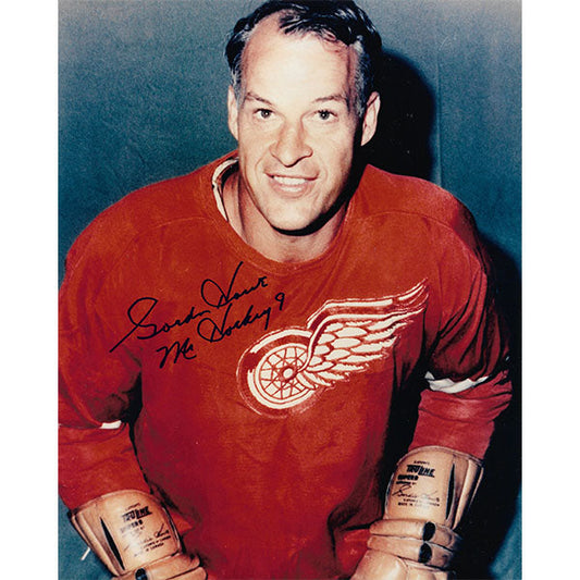Gordie Howe® Autographed 8X10 Photo (Red Wings Posed 3)