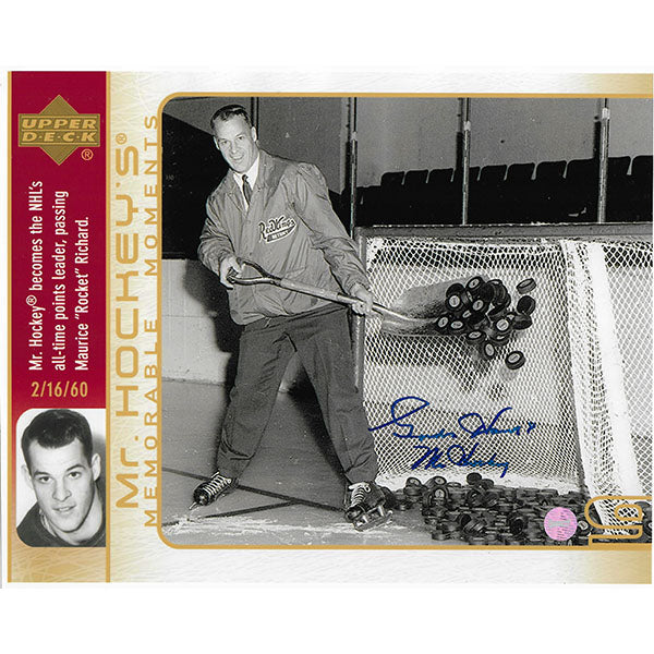 Gordie Howe® Autographed 8X10 Photo (Upper Deck - Shoveling Pucks)