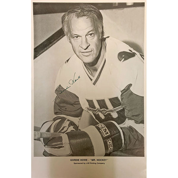 Gordie Howe® Autographed 11X17 New England Whalers Poster