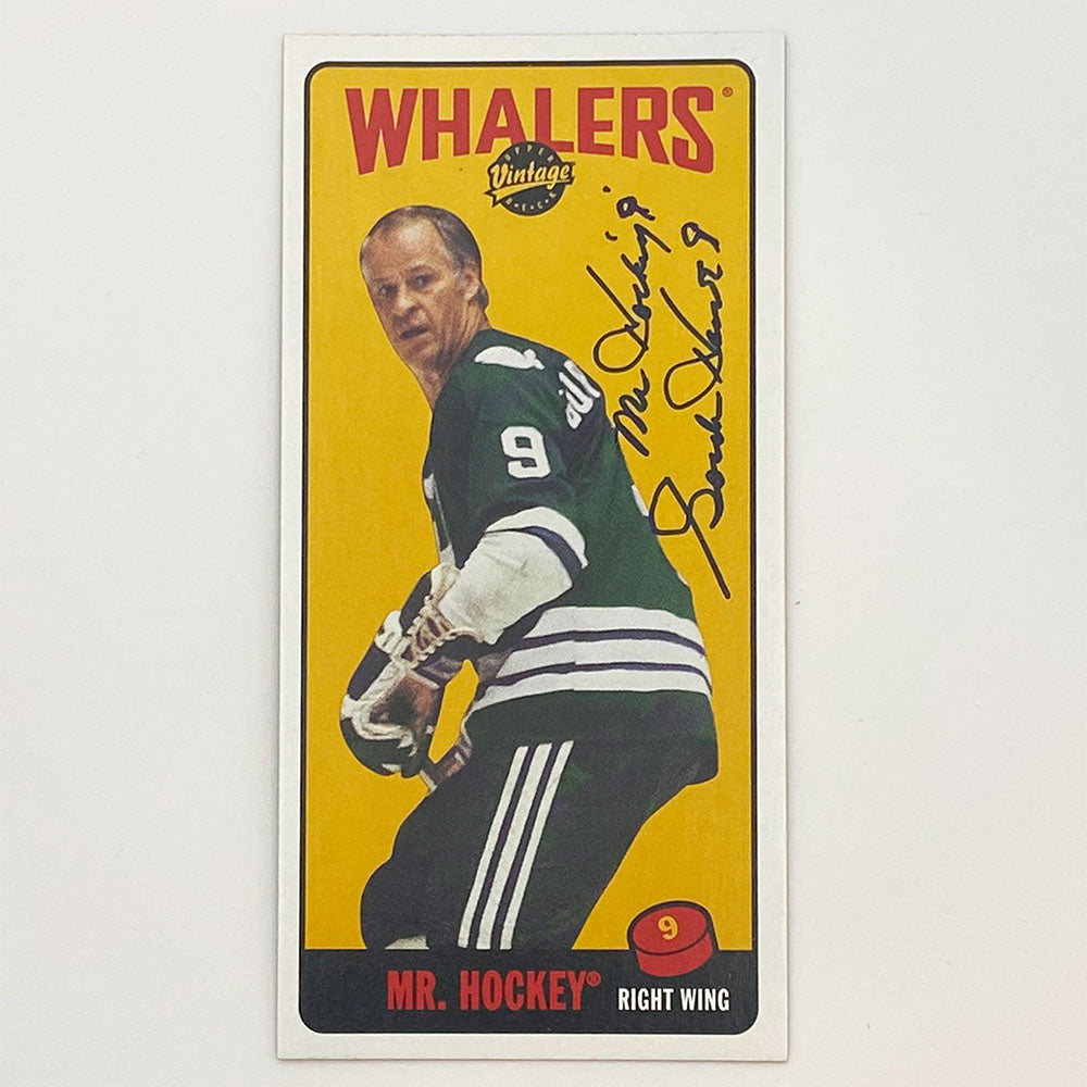 Gordie Howe® Autographed 2002-03 Upper Deck Vintage Tall Boys Hockey Card (#T69)