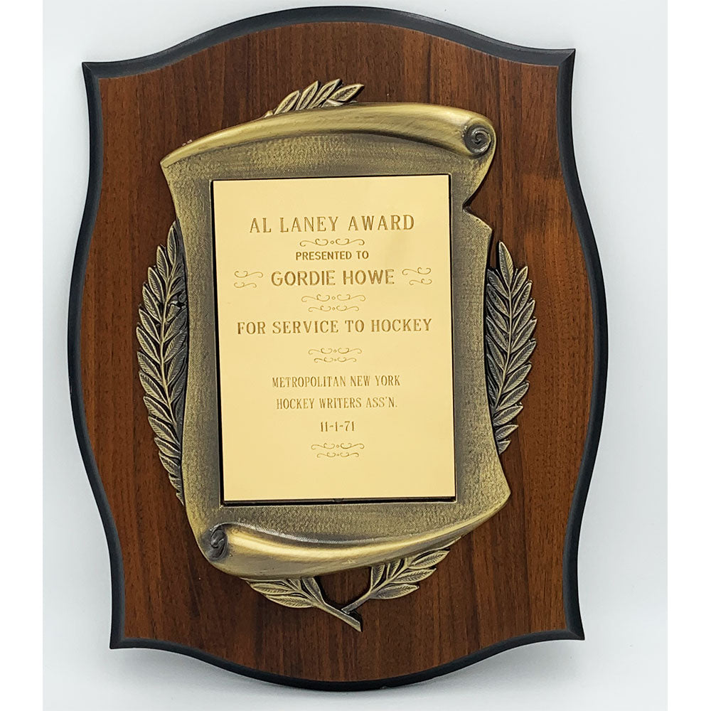 Gordie Howe® 1971 Al Laney Award - From the Metropolitan New York Hockey Writers Association