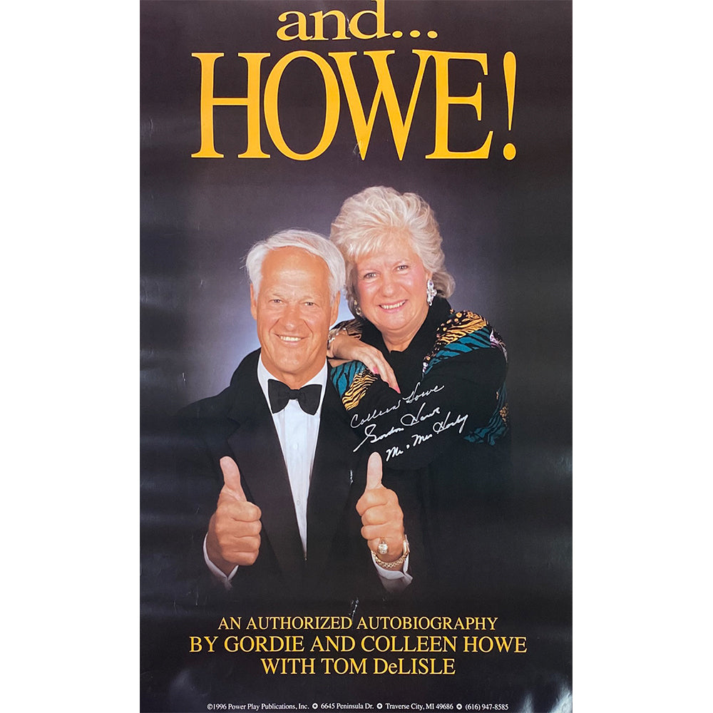 Gordie Howe® & Colleen Howe® Autographed "AND HOWE!" Poster