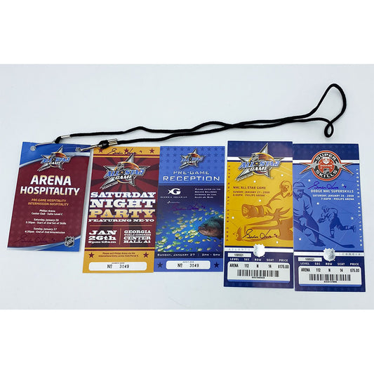Gordie Howe® Autographed 2008 NHL All-Star Game Tickets/Passes
